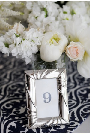 silver photograph frame with rose flowers 
