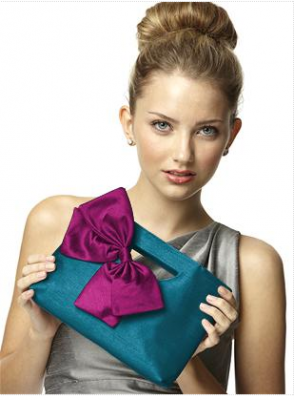 pink and turquoise clutch bridesmaid handbag