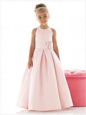pink flowergirl dress by Dessy 