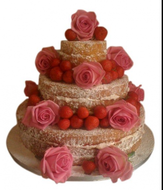 flower theme wedding cake