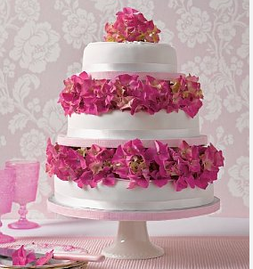 Tiered wedding cake from Marks & Spencer 
