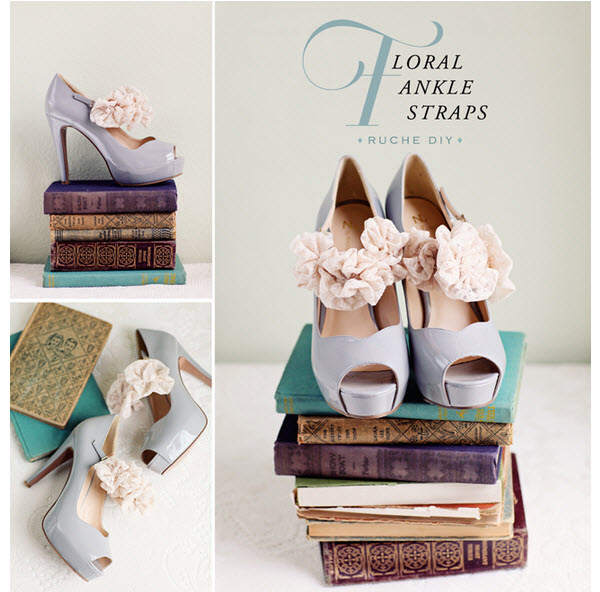 DIY Wedding Shoes: Floral Ankle Straps