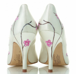 floral wedding shoes by Harriet Wilde 