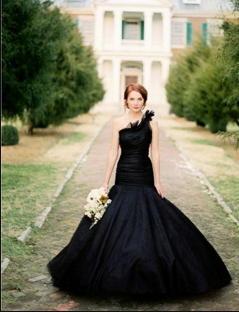 Vera Wang black wedding dress