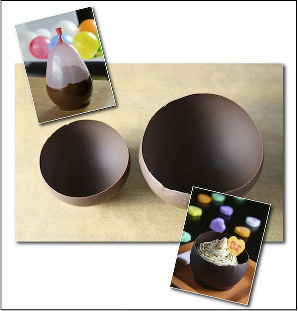 Delectable DIY Wedding Reception Food: Edible Chocolate Bowls