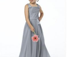 Grey flowergirl dress by Dessy 