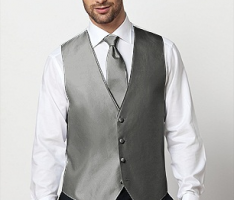 Grey waistcoat and tie by After Six 