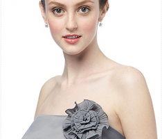 Grey flower corsage by Dessy 