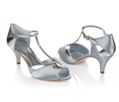 metallic satin shoes by Rachel Simpson