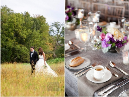 Wedding table place setting 