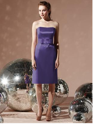 Dessy dress purple satin cocktail dress