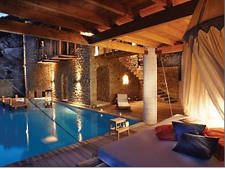 indoor swimming pool in villa