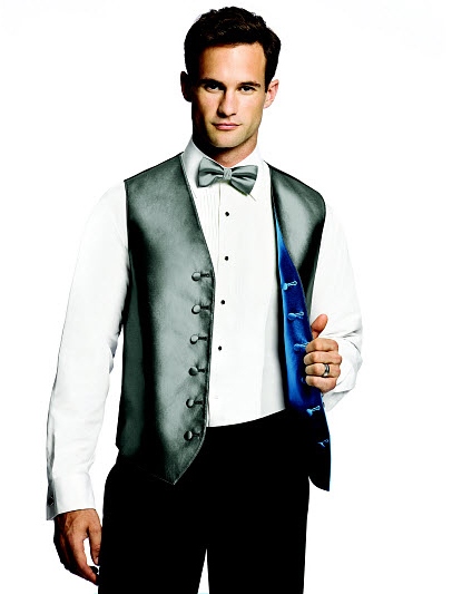 The Double Play Reversible Vest - Dual Color Wedding Tuxedo Vest