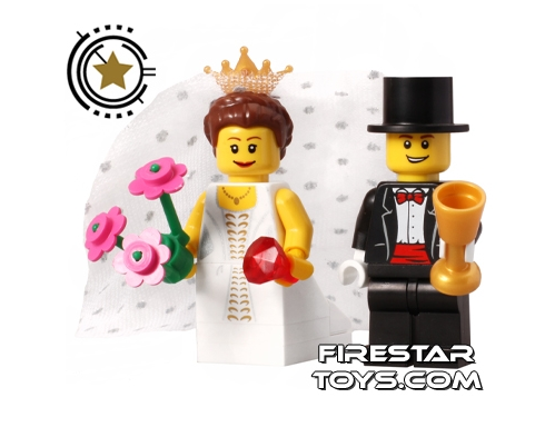 Bride and groom made for lego wedding 