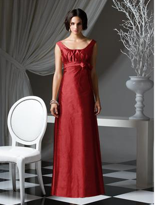 dark red long bridesmaid dress 