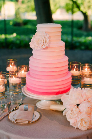 pink ombre cake 