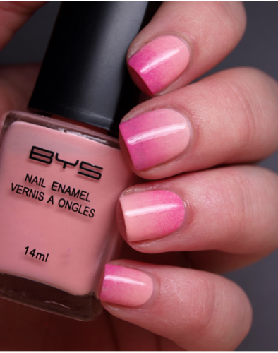 pink ombre nail varnish