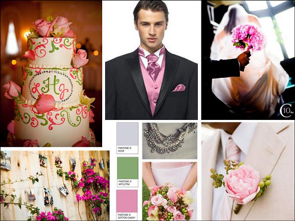 Styleboard Inspiration for your Pink and Green Wedding