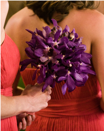 purple orchid bouquet 