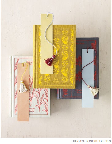 via Martha Stewart tasselled book marks to diy