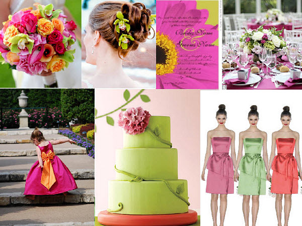 Bold Colored Wedding Styleboard