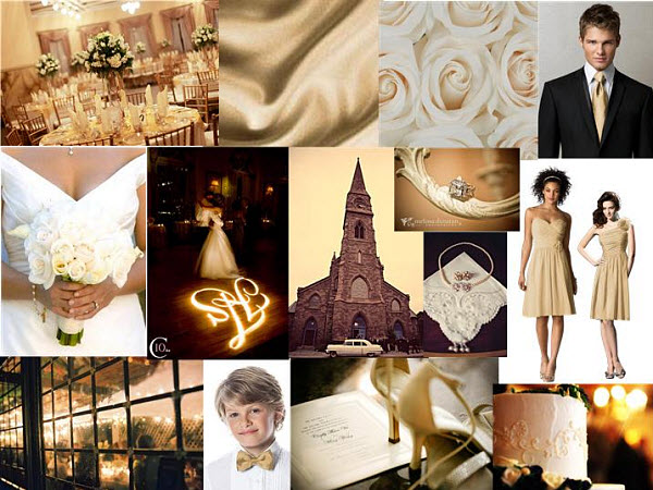 Wedding Inspiration: Gold Wedding Dream Styleboard