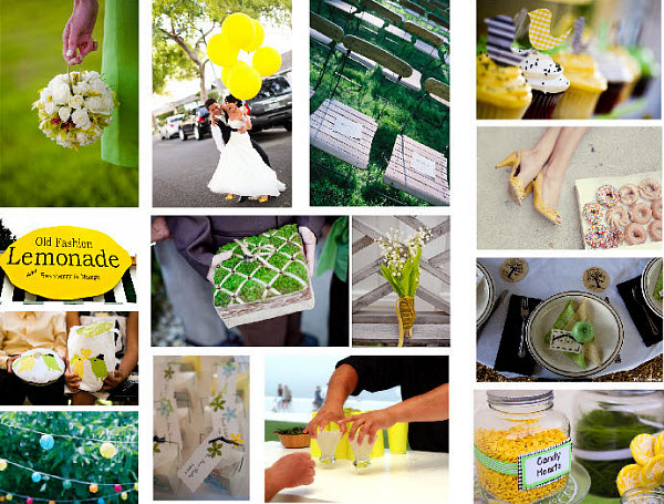 Wedding Inspiration: Green & Yellow Wedding Styleboard