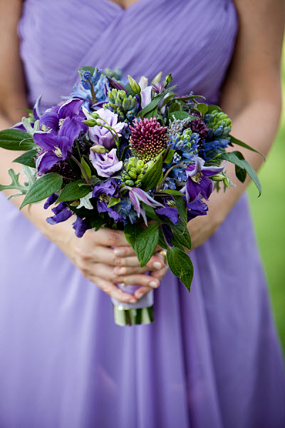 purple bridesmaid bouquet