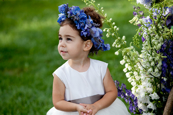 flower girl with flower headband