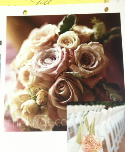 soft vintage style rose wedding bouquet