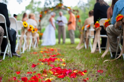 Rustic Orange Themed Wedding