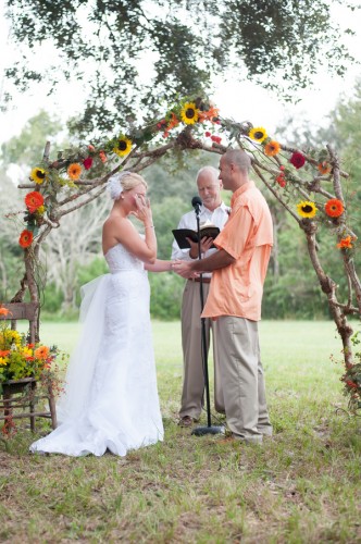 orange themed wedding