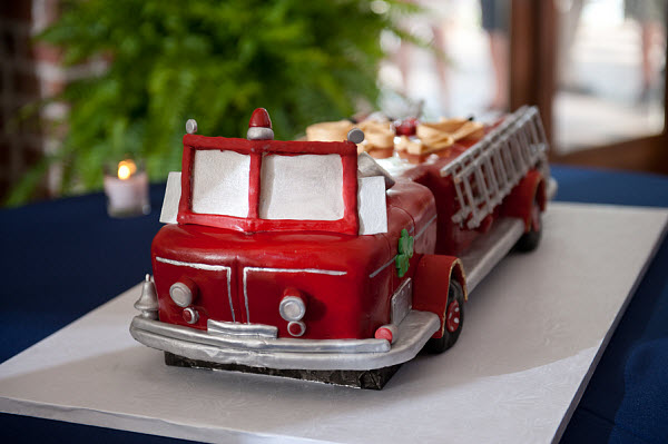 fire truck groom's cake