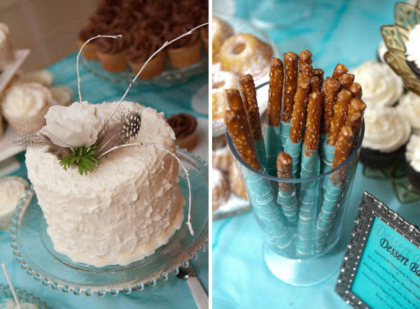 wedding cake and pretzels
