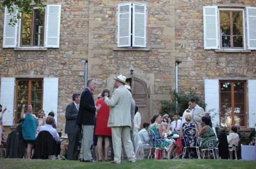 guests at country style wedding in France 