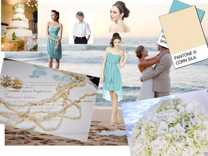 Beach Wedding Inspiration: Spa Blue and Corn Silk