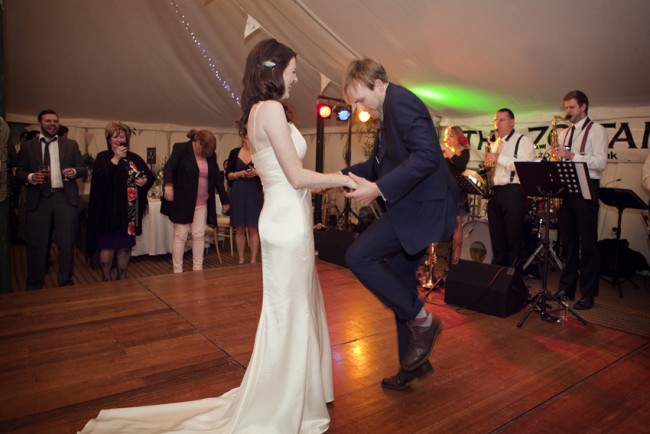 couple opening dancing at wedding