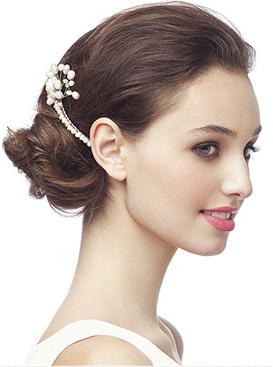 pearl comb spray wedding hair accessory