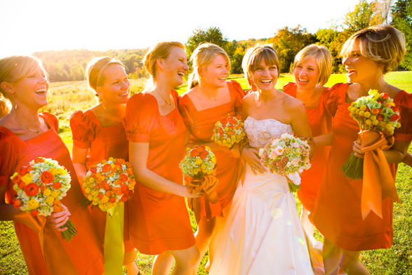 Orange You Glad It's Almost Fall? Tips on Choosing Orange for Your Bridesmaids