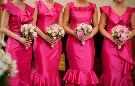 hideous pink bridesmaid dress