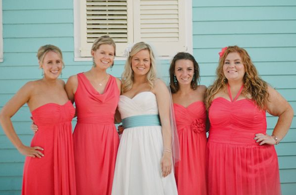 coral bridesmaid dresses