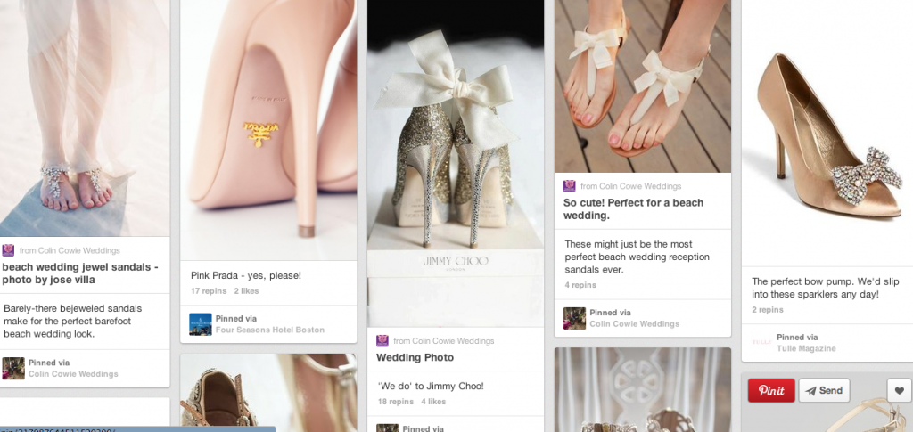 wedding shoe pinterest board