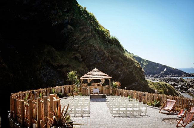 Tunnels Beaches Devon beachtop outdoor wedding venue