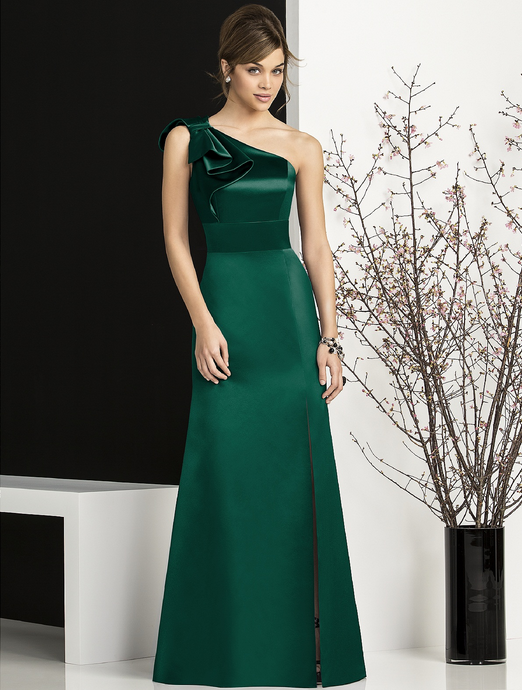 long green bridesmaid dress