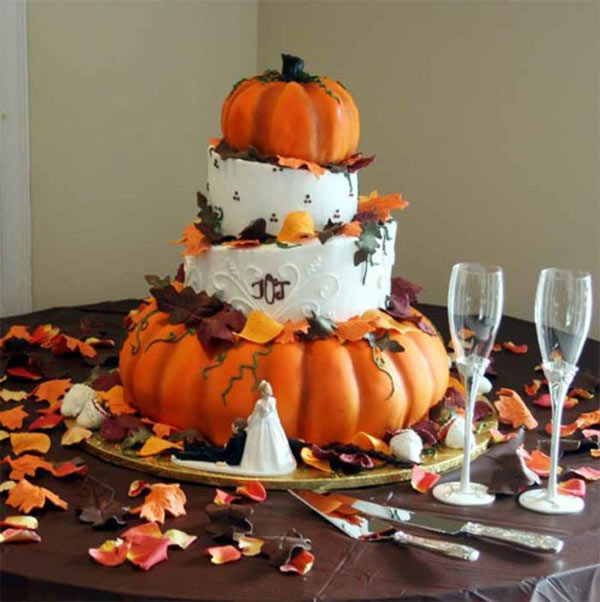 amazing fall wedding cake