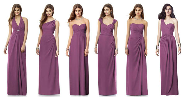 orchid bridesmaid dresses