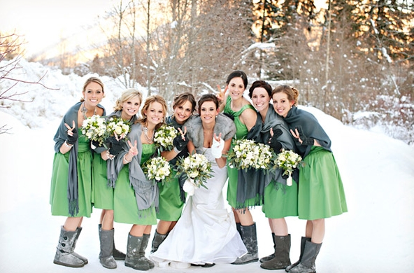 Winter Wedding Bridesmaid Cover-Ups