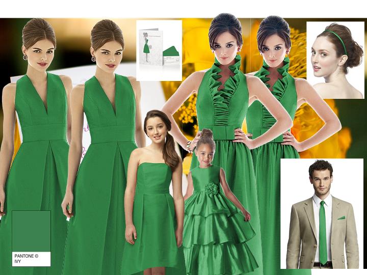A Pantone Ivy Bridesmaid Dresses for Your Spring Wedding