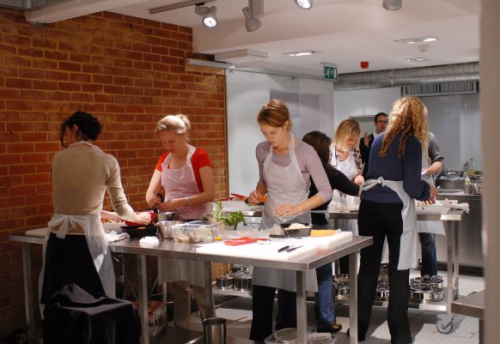 girls learning to cook