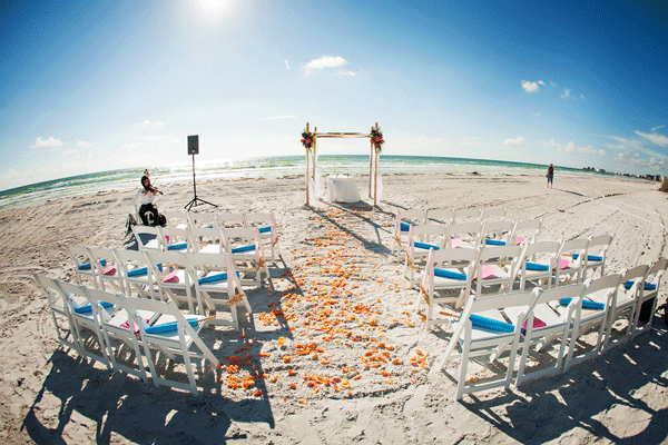 outdoor wedding ceremony on the beach